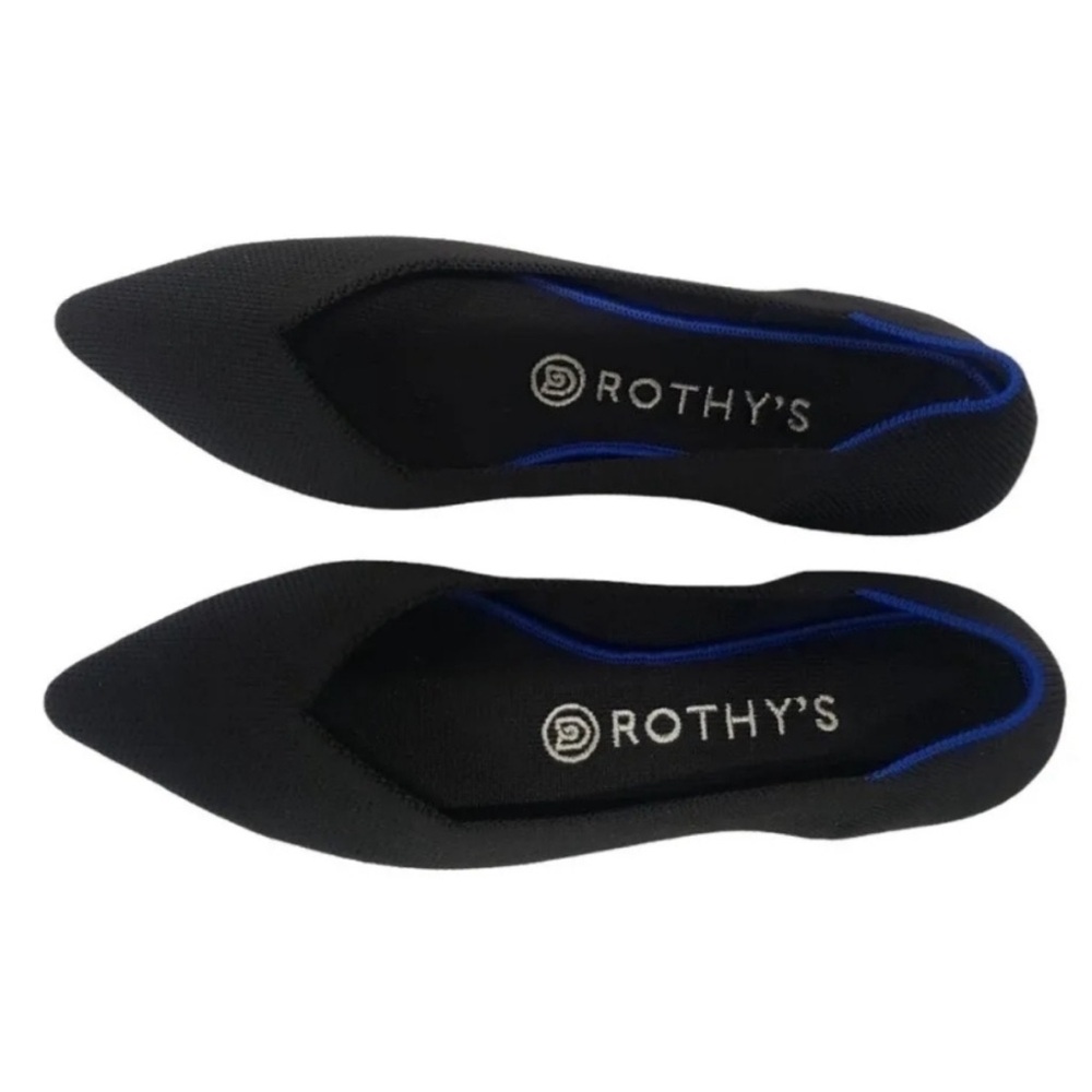 Rothy's The Pointed Toe Black Solid Ballet Flats Shoes Size US 7.5